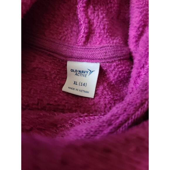 OLD NAVY active Magenta pull over hoodie sz xl 14 - Picture 5 of 5